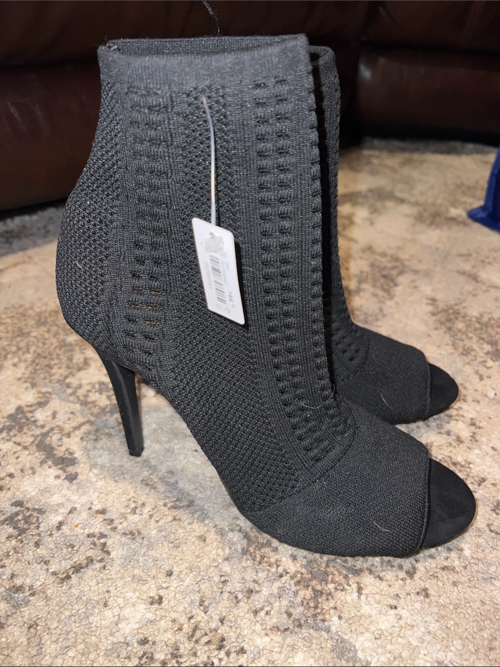 NWT Ardene Women's Open-Toe Knit Ankle Booties
